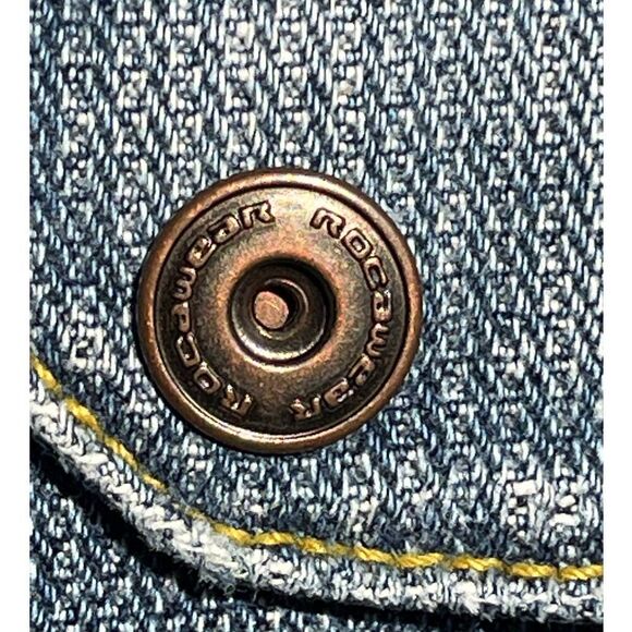 Rocawear Street Wear Acid Wash Blue Jean Cropped Jacket Size M - Picture 8 of 10